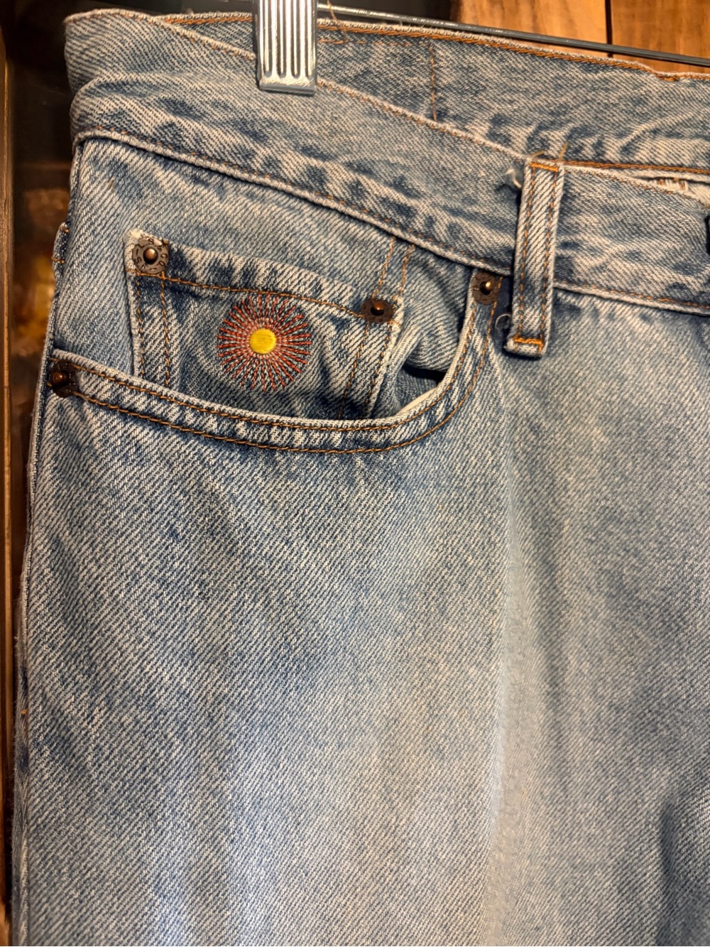 Levi’s 514 Flare Jeans Size 5 Vintage Y2K Embroidered Floral Denim See Details - Picture 4 of 15